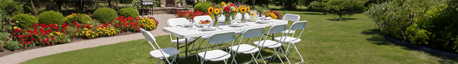 table et chaises pliantes en plastique PEHD